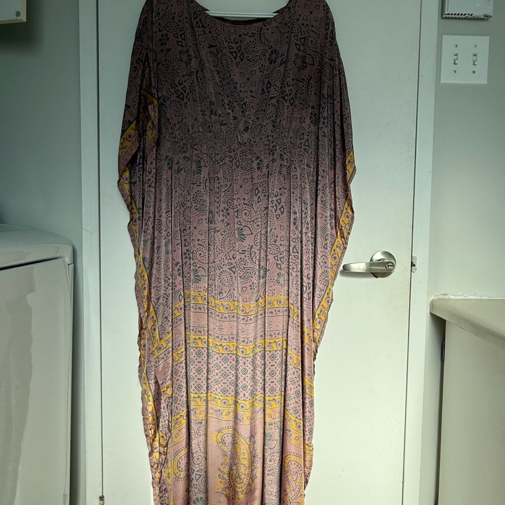 Earthbound Patterned Dress in Pink and Black